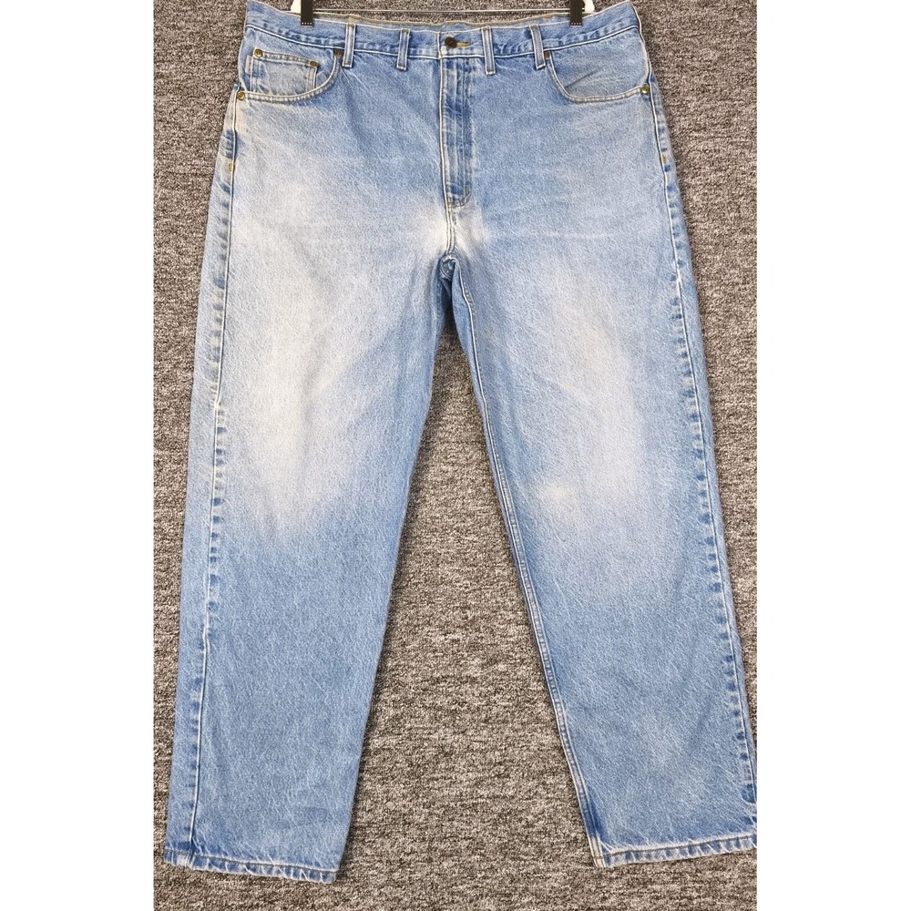 Carhartt B17 DST Relaxed Fit Jeans Men's 44x32 Light‎ Wash Straight Denim